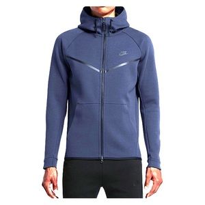 Nike Tech Fleece Zip-Up Hoodie - Navy Blue
